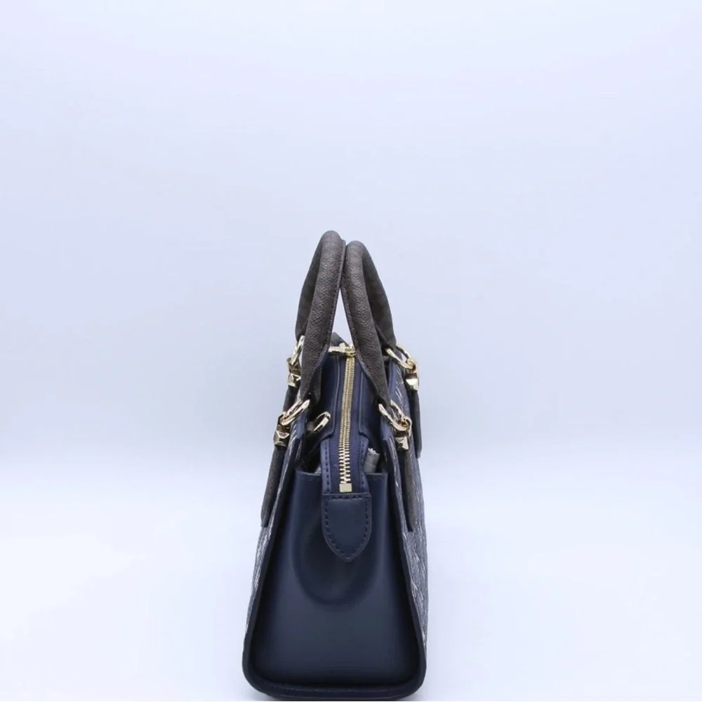 Michael Kors Marilyn Small Crossbody - Brown/Navy - Picture 3 of 6